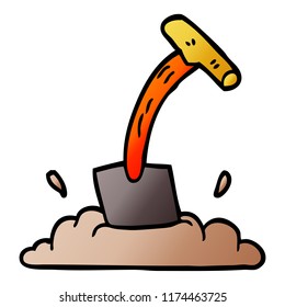 doodle spade de dibujos animados