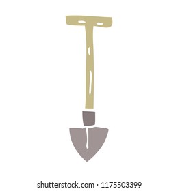 cartoon doodle spade