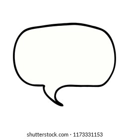 cartoon doodle speech bubble