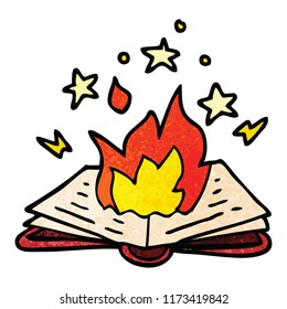 cartoon doodle spell book