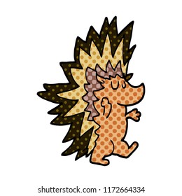 doodle de dibujos animados spiky hedgehog