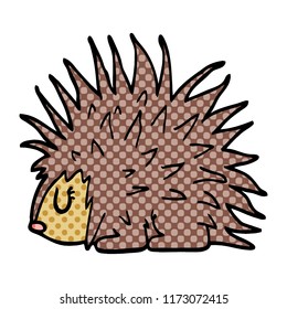 cartoon doodle spiky hedgehog