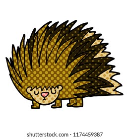 cartoon doodle spiky hedgehog