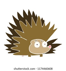 cartoon doodle spiky hedgehog