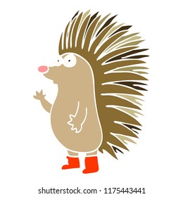 cartoon doodle spiky hedgehog