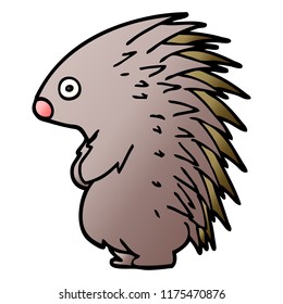 cartoon doodle spiky hedgehog