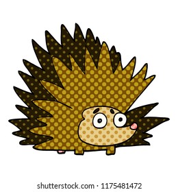 cartoon doodle spiky hedgehog