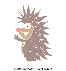 cartoon doodle spiky hedgehog