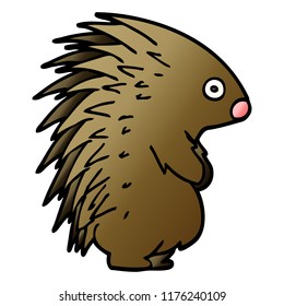 doodle de dibujos animados spiky hedgehog