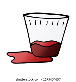 cartoon doodle of a spilt drink