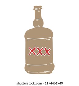 botellas de licor de doodle de dibujos animados