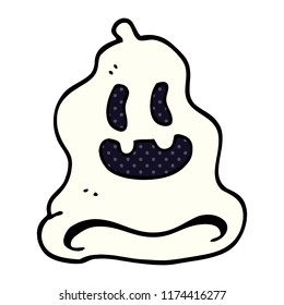doodle de caricatura fantasma espeluznante