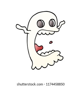 doodle de caricatura fantasma espeluznante