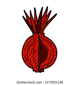 cartoon doodle sprouting onion