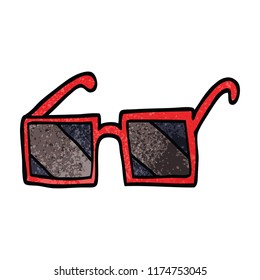 cartoon doodle square sunglasses