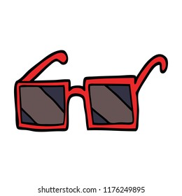 gafas de sol cuadradas de doodle de dibujos animados