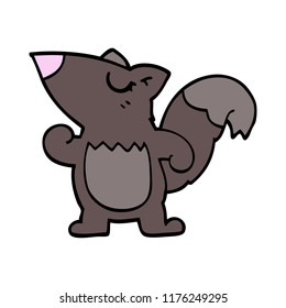 cartoon doodle squirrel