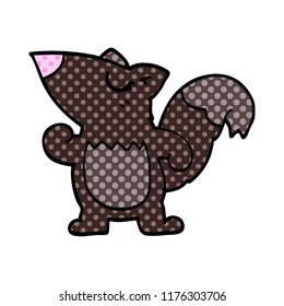 ardilla de doodle de dibujos animados