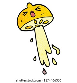cartoon doodle squirting lemon