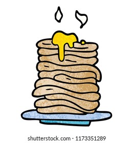 cartoon doodle stack of pancakes