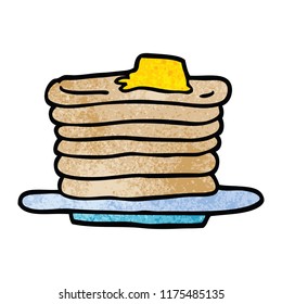 pila de doodle de dibujos animados de crepes