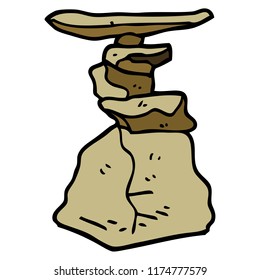 doodle de dibujos animados piedras apiladas
