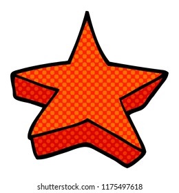 estrella del doodle de dibujos animados