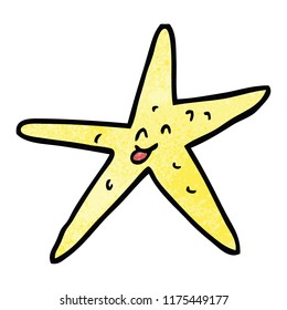 cartoon doodle star fish