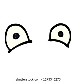 cartoon doodle staring eyes