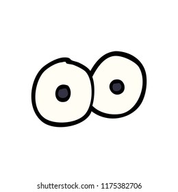 cartoon doodle staring eyes