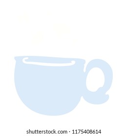 xícara de vapor de desenho animado