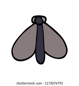 cartoon doodle still moth