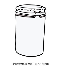 cartoon doodle storage jar
