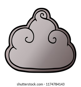 cartoon doodle storm cloud