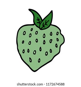cartoon doodle strawberry