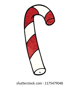 cartoon doodle striped candy cane