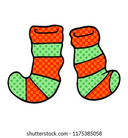 calcetines a rayas de dibujos animados