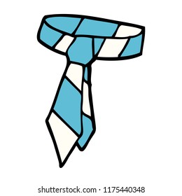 cartoon doodle striped tie