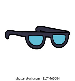 cartoon doodle sunglasses