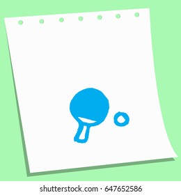 cartoon doodle table tennis sketch vector illustration