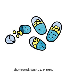 comprimidos de doodle de dibujos animados