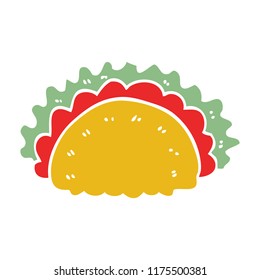 cartoon doodle taco