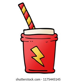 cartoon doodle take out drink