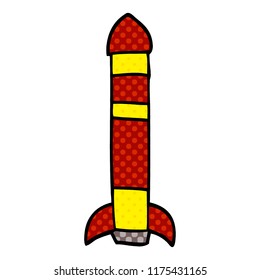 cartoon doodle tall rocket