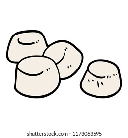 doodle de dibujos animados deliciosos malvaviscos