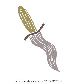 cartoon doodle tattoo dagger symbol