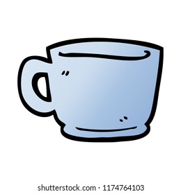 doodle de dibujos animados de una taza de té