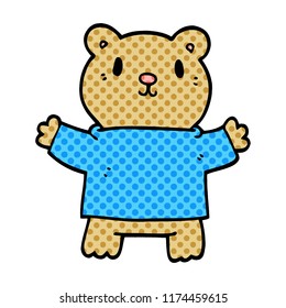 cartoon doodle teddy bear