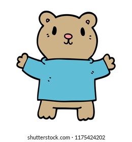 cartoon doodle teddy bear