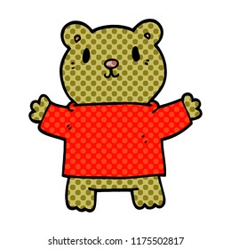 cartoon doodle teddy bear